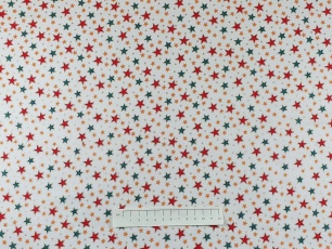 Fabric by the Metre - P352 - Christmas Stars - Cream